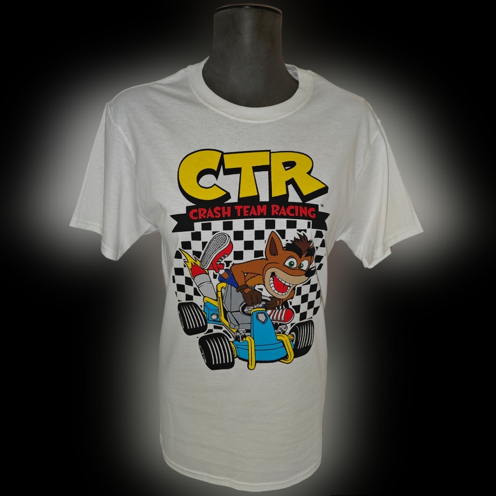 Bandicoot CRT Crash Team Racing VINTAGE T-Shirt Graphic Tee 90s Small